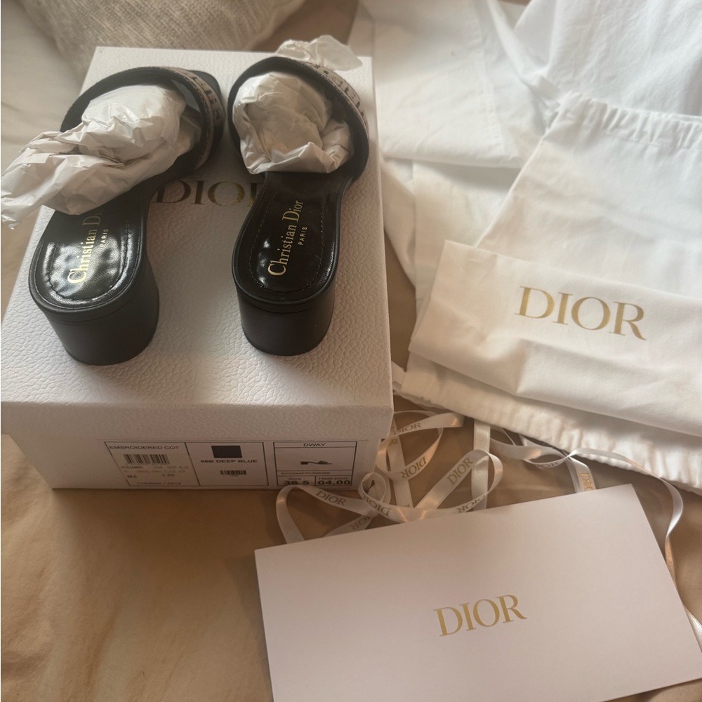 Dior Black Slide Sandals